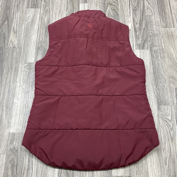 LEGENDARY WHITETAILS Zip & Snap Toggle Buttons Maroon Quilted Vest Women's Small - Picture 5 of 11